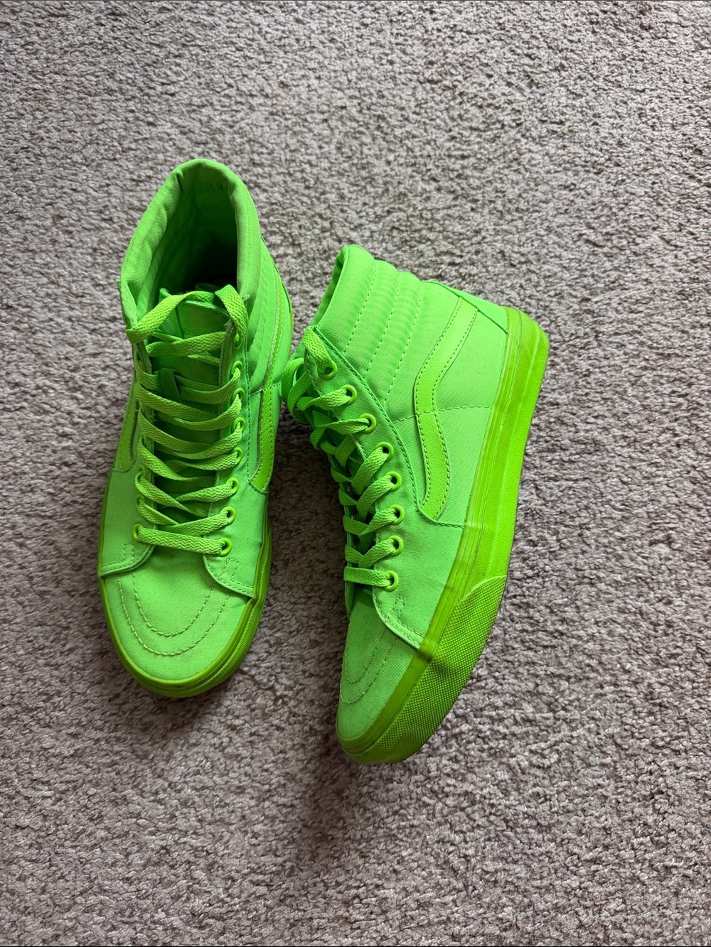 Vans Neon Green Sk8-Hi High Top Sneakers